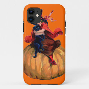 Vintage Witch and Black Cat iPhone Case