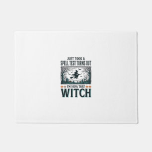 Vintage Witch DNA Humor Halloween Vector Design_1 Doormat