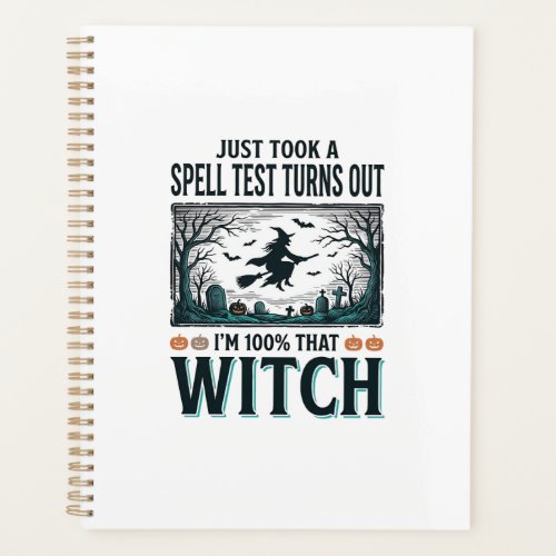 Vintage Witch DNA Humor Halloween Vector Design_1 Planner
