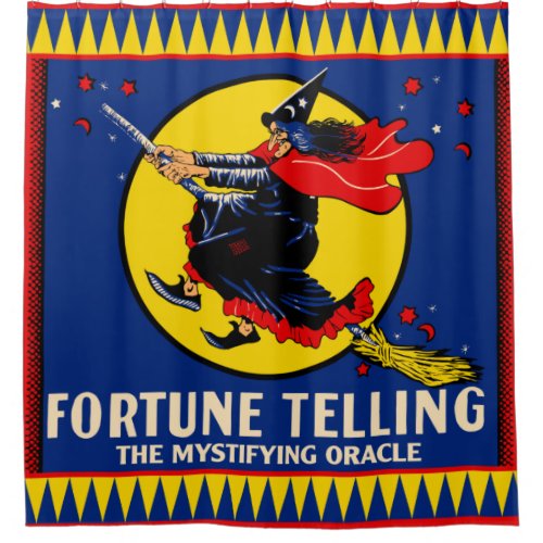 Vintage Witch Fortune Telling Mystifying Oracle Sh Shower Curtain