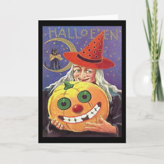 Vintage Witch Halloween Card
