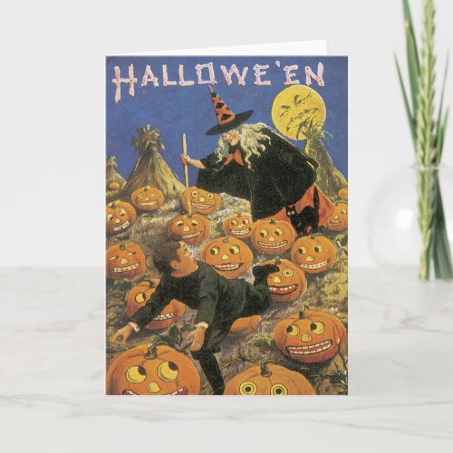 Vintage Witch Halloween Card