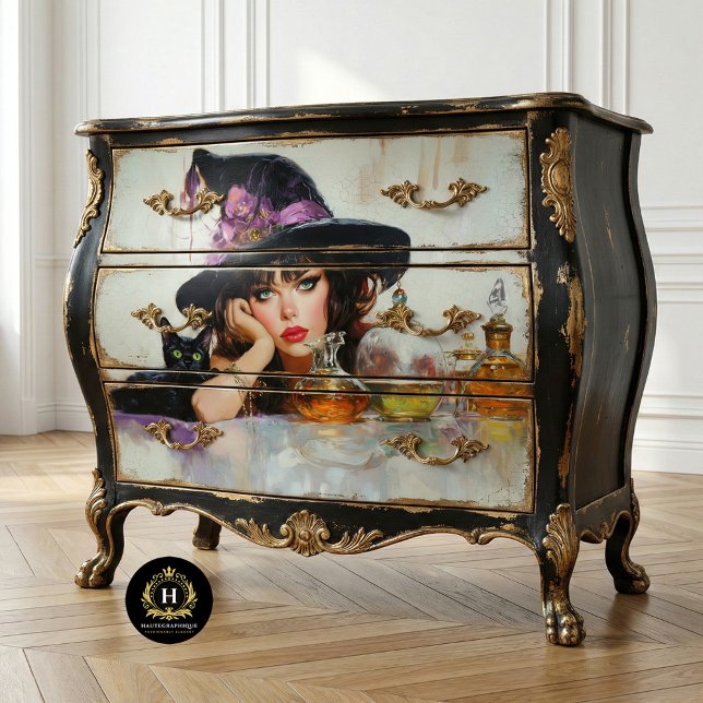 Vintage Witch Halloween Decoupage  Tissue Paper (Creator Uploaded)