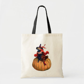 Vintage Witch Halloween Trick or Treat Bag
