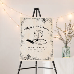 Vintage Witch Halloween Welcome Sign
