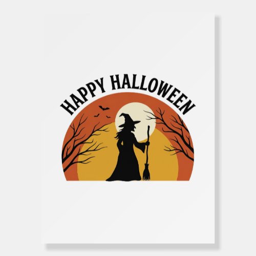 Vintage Witch Happy Halloween Shirt Design_1 Foam Board