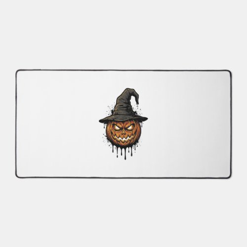 Vintage Witch Hat Pumpkin Halloween Graphic_1 Desk Mat