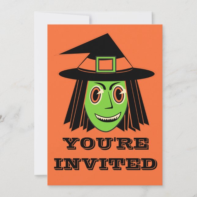 Vintage Witch Invitation (Front)