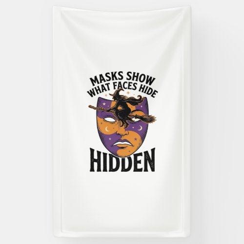 Vintage Witch Mask Halloween Face Illusion Art_1 Banner