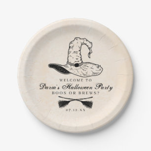 Vintage Witch Paper Plates