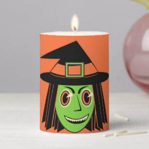 Vintage Witch Pillar Candle