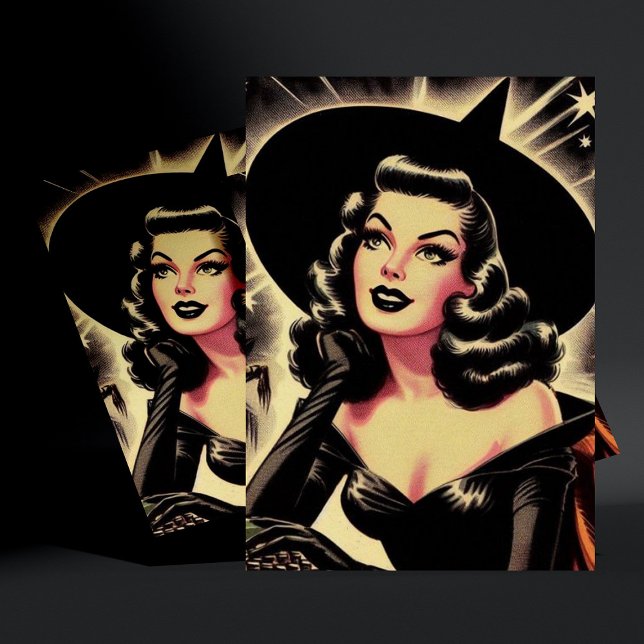 Vintage Witch Pin Up Postcard (Creator Uploaded)