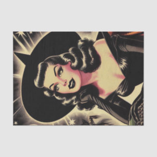 Vintage Witch Pin Up Tissue Paper