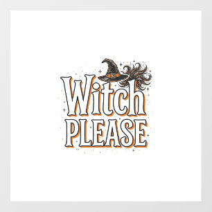 Vintage Witch Please Halloween Vector Design_1 Floor Decals