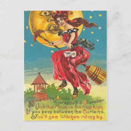 Vintage Witch Postcard