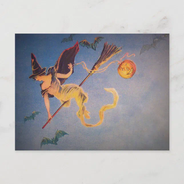Vintage Witch Postcard | Zazzle