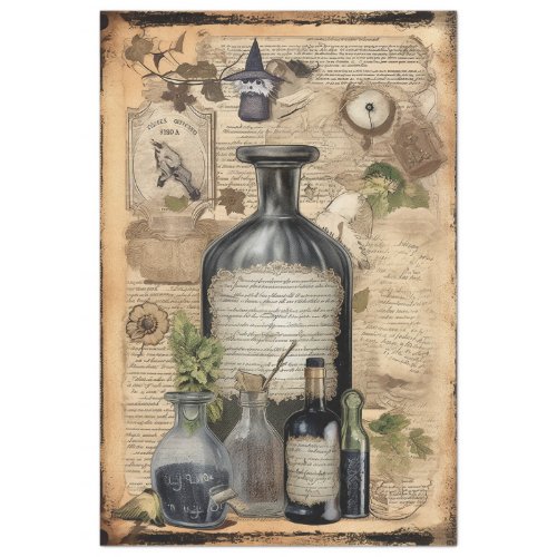 Vintage Witch Potion Design Series 14 Tissue Paper