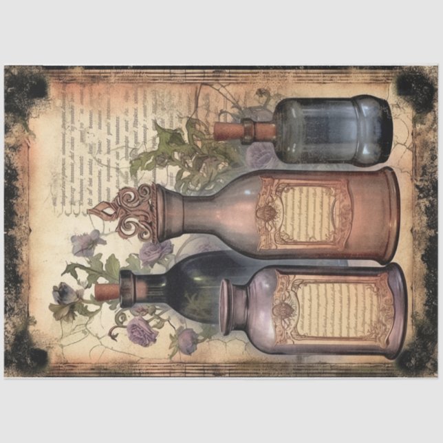 Vintage Witch Potion Design Series 3 Tissue Paper (Front)