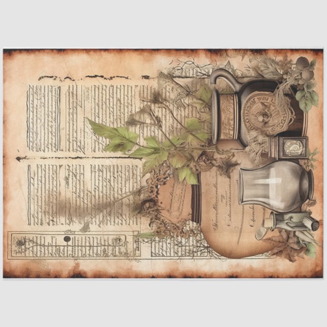 Vintage Witch Potion Design Series 9 Tissue Paper (Front)