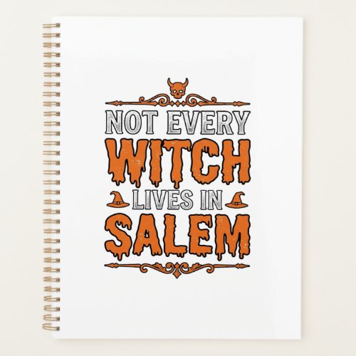 Vintage Witch Salem Halloween Typography Design_1 Planner