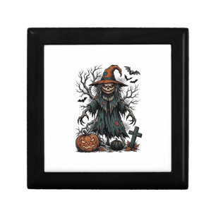 Vintage Witch Scarecrow Halloween Pumpkin Shirt De Gift Box