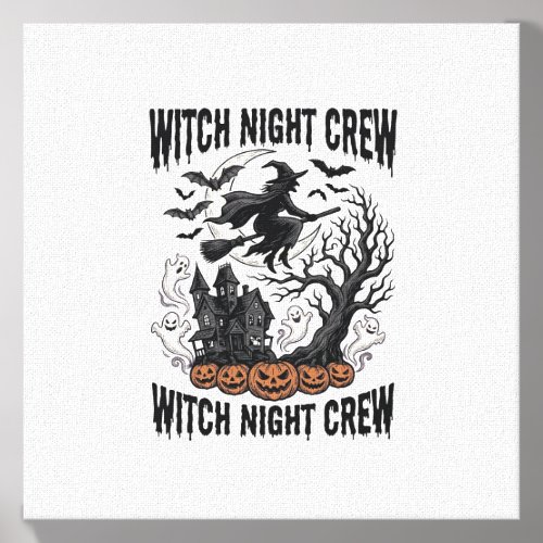 Vintage Witch Shirt Halloween Coven Night Graphic_ Canvas Photo Tile