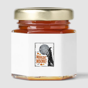 Vintage Witch Shirt Halloween Moon Silhouette_1 Honey Jar Favors