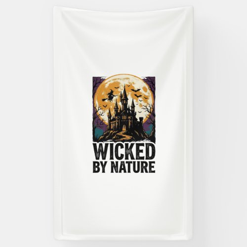 Vintage Witch Shirt Spooky Haunted Castle Hallowee Banner