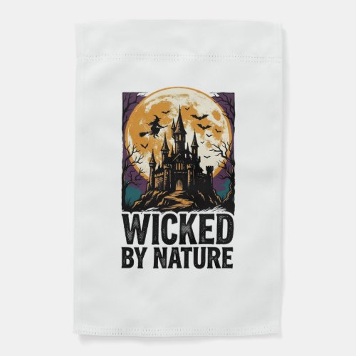 Vintage Witch Shirt Spooky Haunted Castle Hallowee Garden Flag