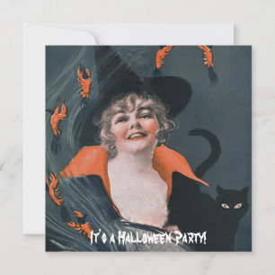 Vintage Witches Brew with Lobsters Invitation