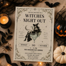 Vintage Witches Night Out Halloween Party