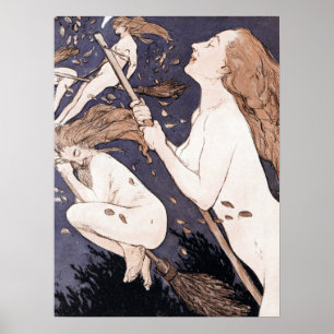 Vintage Witches - Walpurgis by Adolf Munzer Poster