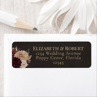 Vintage Witchy Floral Wedding Address Labels