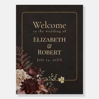 Vintage Witchy Floral Wedding Welcome Sign