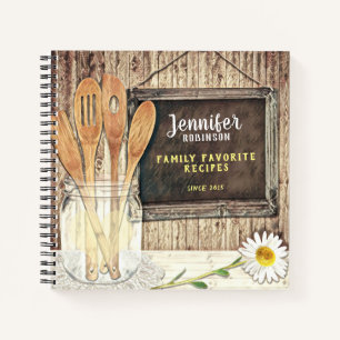 Vintage with Mason Jar Cookbook Design Notebook