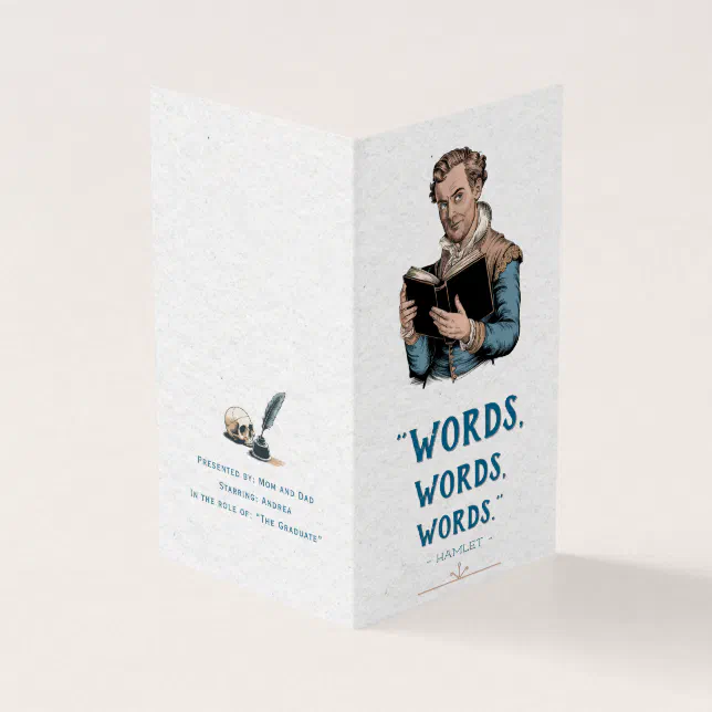 Vintage Witty College Graduate Hamlet Quote