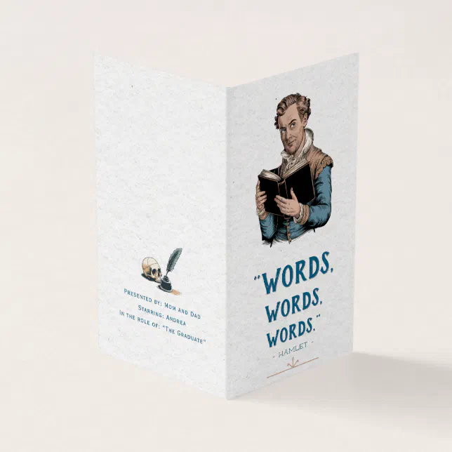 Hamlet Vintage Books Greeting Card