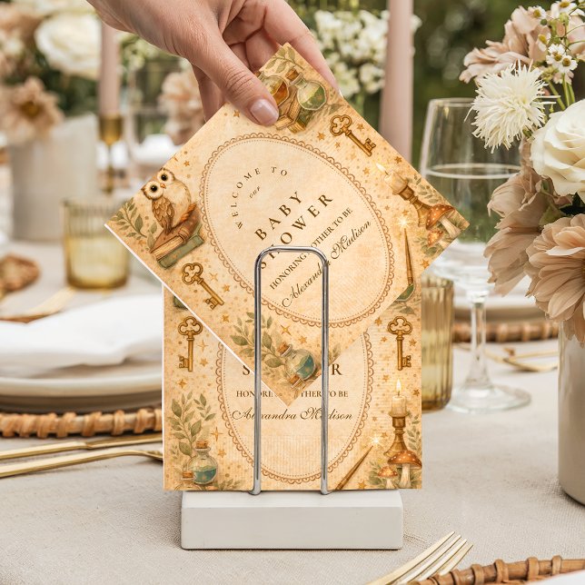 Vintage Wizard Magic Baby Shower Napkins (Creator Uploaded)