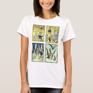 Vintage Wizard of Oz, 4 Fairy Tale Scenes T-Shirt