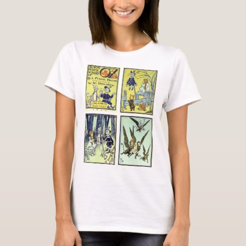 Vintage Wizard of Oz 4 Fairy Tale Scenes T_Shirt