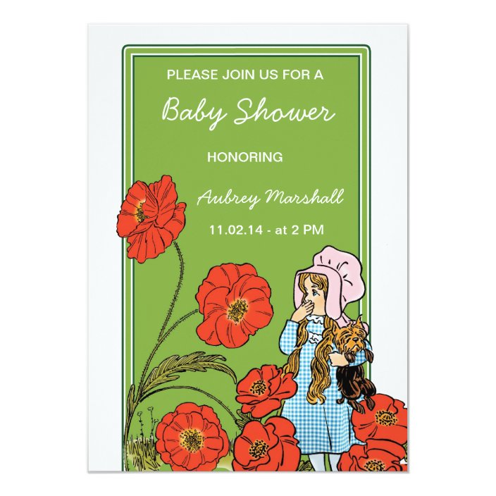 wizard of oz baby shower invitations