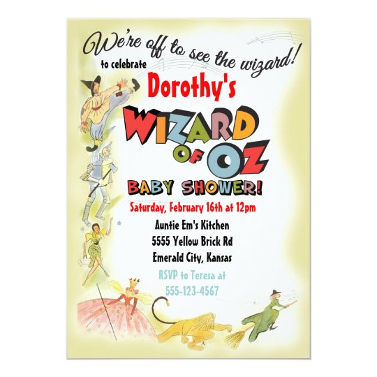 Vintage Wizard of Oz Baby Shower Invitations | Zazzle.com