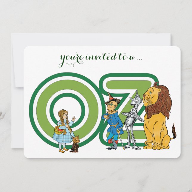 Vintage Wizard of Oz Baby Shower Party Invitation (Front)