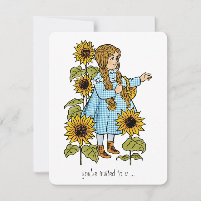 Vintage Wizard of Oz Baby Shower Party Invitation (Front)