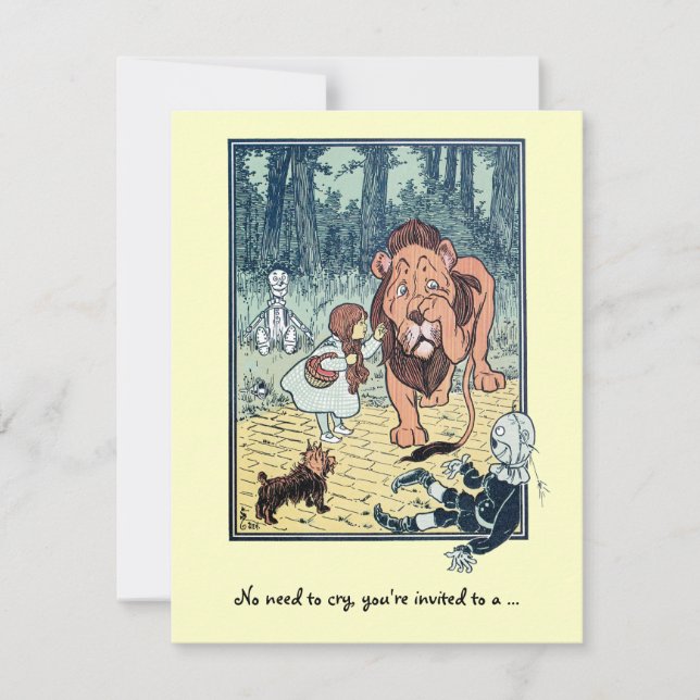 Vintage Wizard of Oz Birthday Party Invitation (Front)