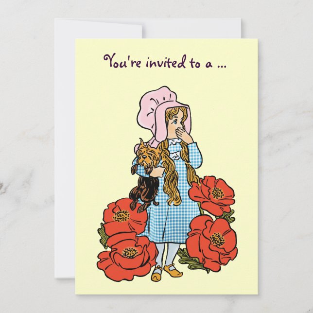 Vintage Wizard of Oz, Birthday Party Invitation (Front)