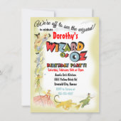 Vintage Wizard of Oz Birthday Party Invitations (Front)