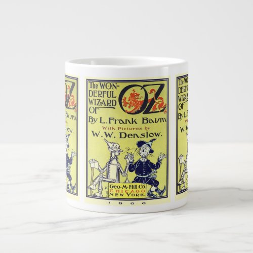 Vintage Wizard of Oz Book Cover Art Title Page Giant Coffee Mug