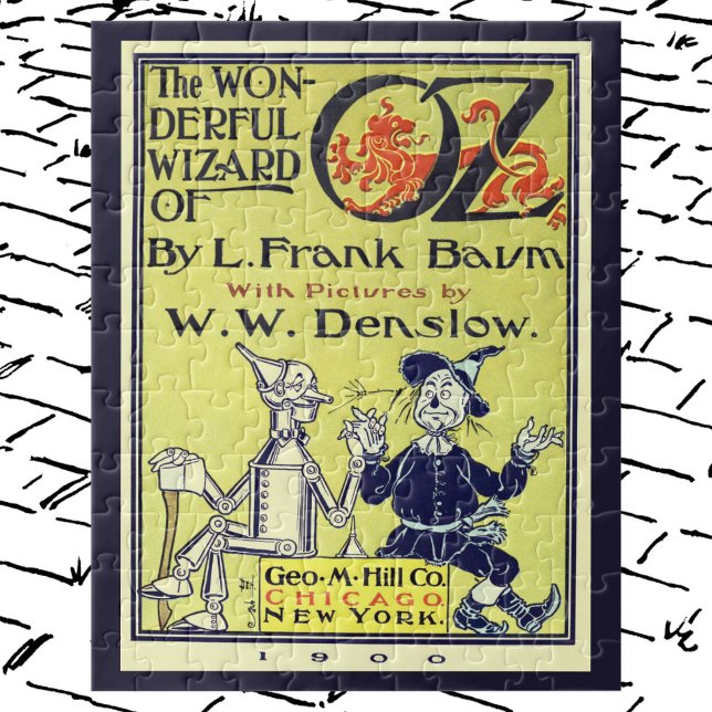 Vintage Wizard of Oz Book Cover Art, Title Page Jigsaw Puzzle (Creator Uploaded)