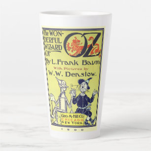 Vintage Wizard of Oz Book Cover Art, Title Page Latte Mug